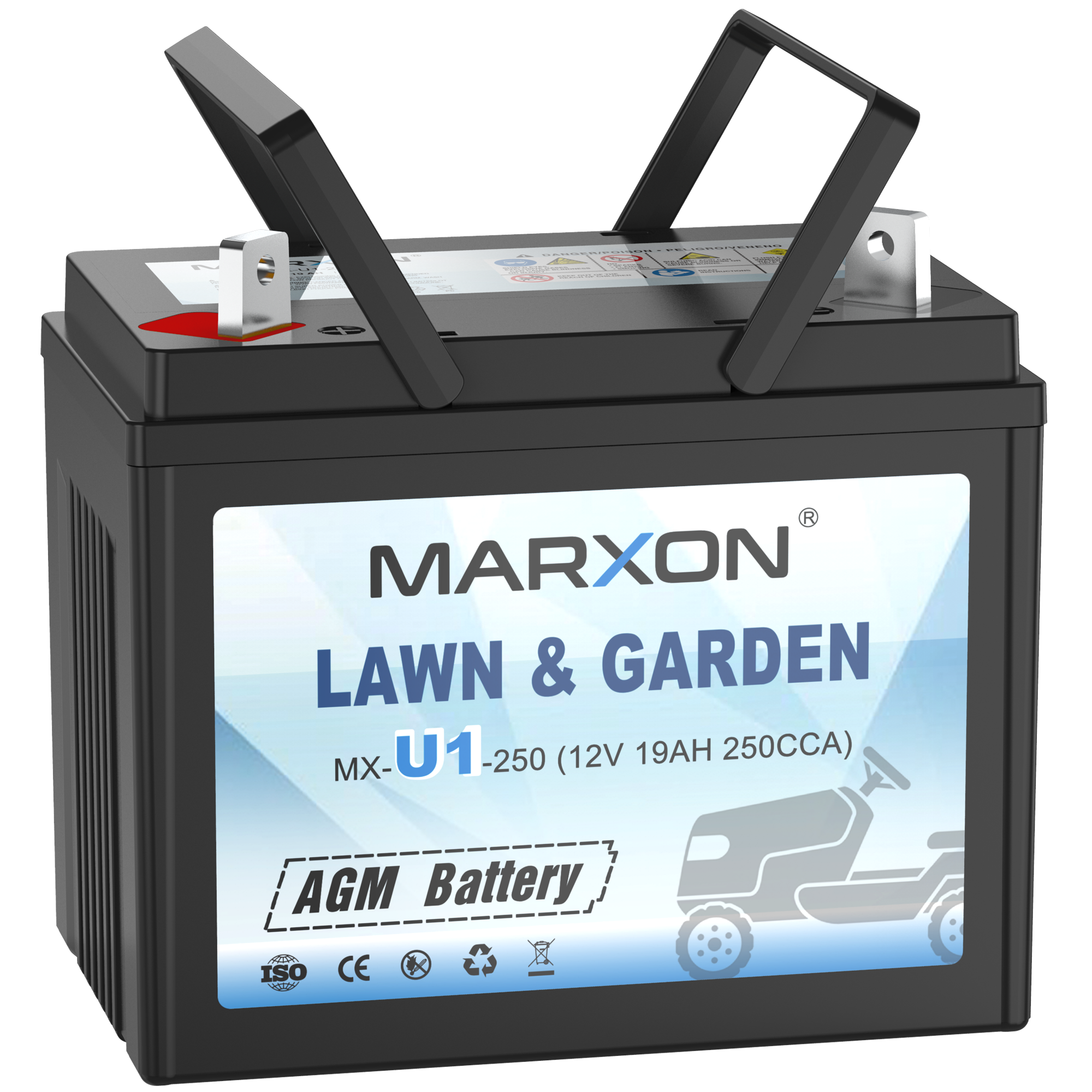 Marxon U1 250CCA Riding Lawn Mower Batteries, Garden Tractors Battery ...